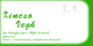 kincso vegh business card